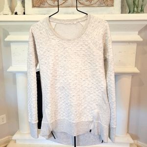 Athleta size medium Grey cream neutral long sleeve sweater.